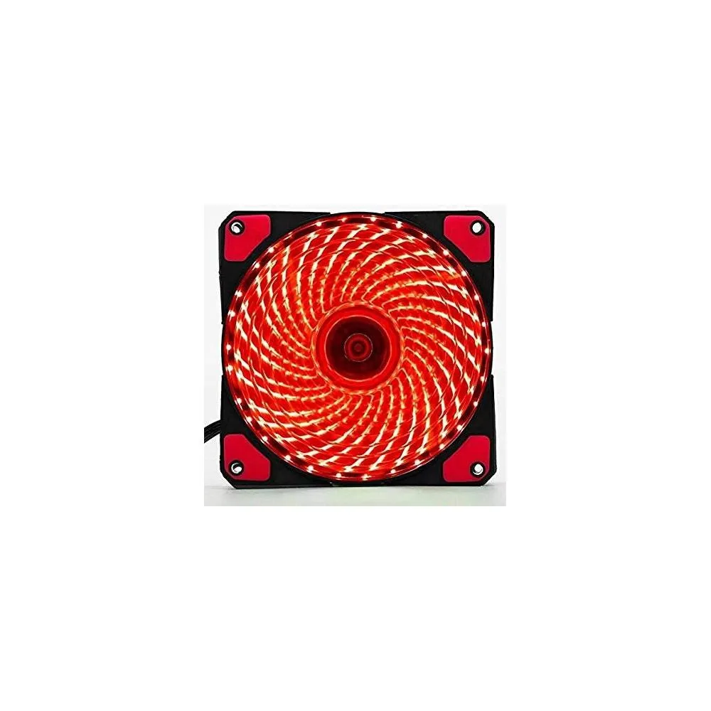 Wentylator 12x12cm świecący 33xLED czerwony
