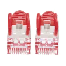 Patchcord Cat6a SFTP 1M 100% Cu czerwony