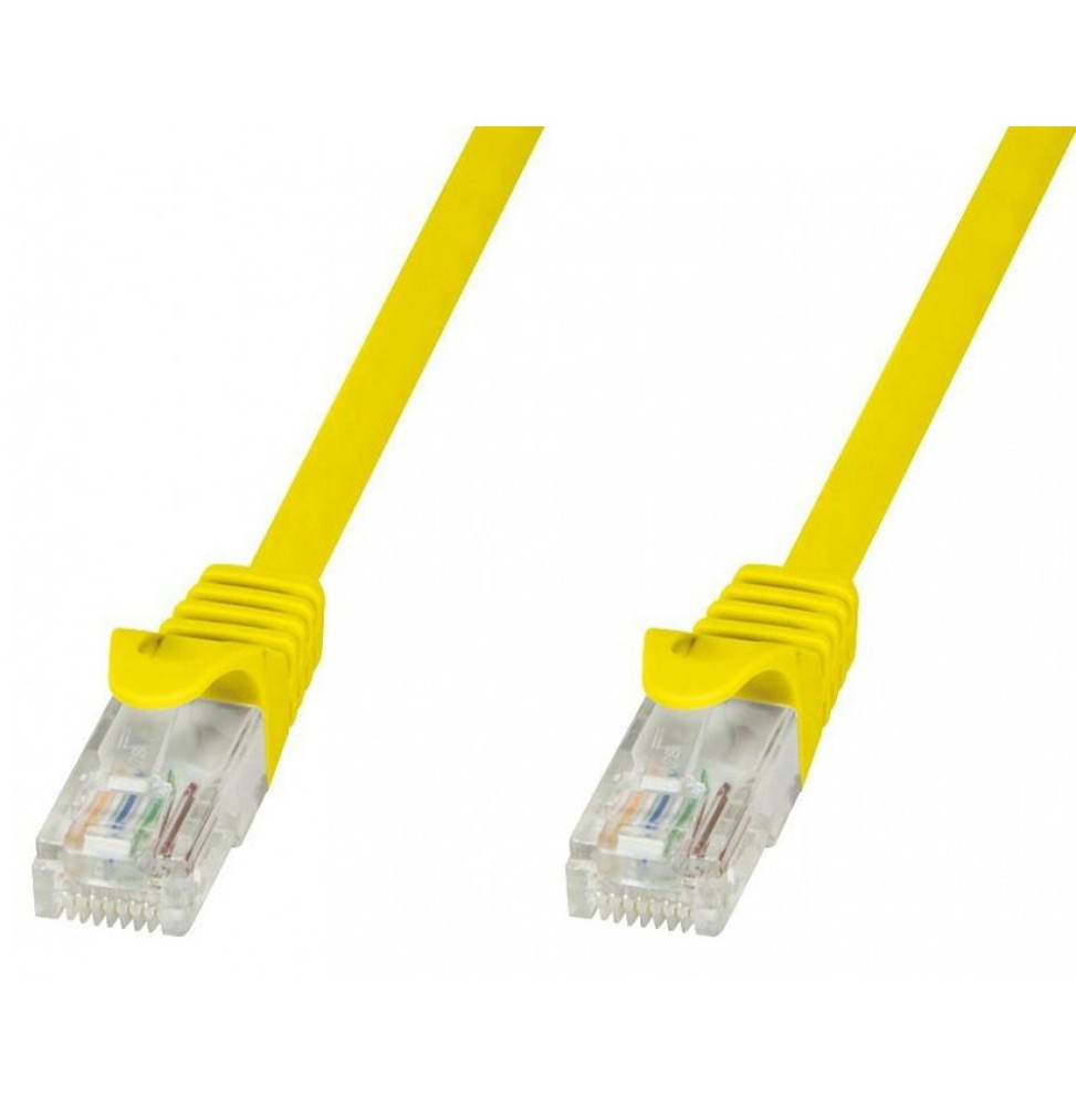 Patchcord utp 0,25M C5 cca żół