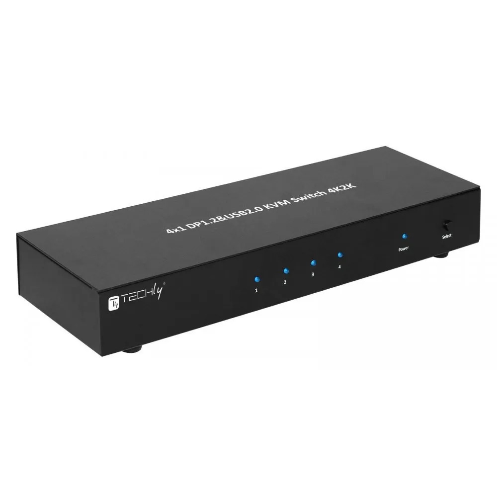 Techly 101935 Przełącznik KVM 4x1 DisplayPort/USB 4K