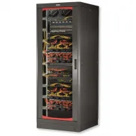 Szafa Rack 19 33U 800x600 drzwi szklane cokół