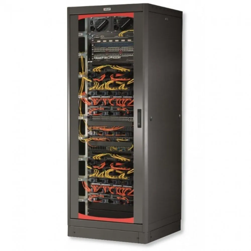 Szafa Rack 19 33U 800x600 drzwi szklane cokół