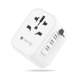 Adapter podróżny wtyków zasilania EU/UK/USA ładowarka 3x USB