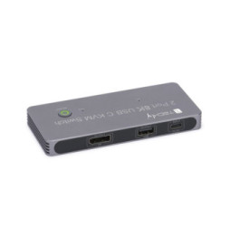 Techly 365528 Przełącznik KVM 2x1 USB-C z DP 1.4 video