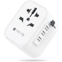 Adapter podróżny wtyków zasilania EU/UK/USA ładowarka 3x USB