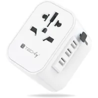 Adapter podróżny wtyków zasilania EU/UK/USA ładowarka 3x USB