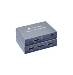 Techly 365511 Switch 3x1 HDMI 8K*60Hz z pilotem IR