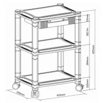 Techly 028498 Modułowy kontener biurowy z 3 półkami - B2B Netinet