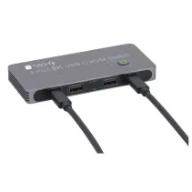 Techly 365528 Przełącznik KVM 2x1 USB-C z DP 1.4 video
