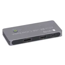 Techly 365528 Przełącznik KVM 2x1 USB-C z DP 1.4 video