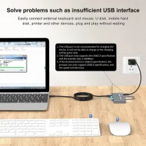 Techly 365528 Przełącznik KVM 2x1 USB-C z DP 1.4 video